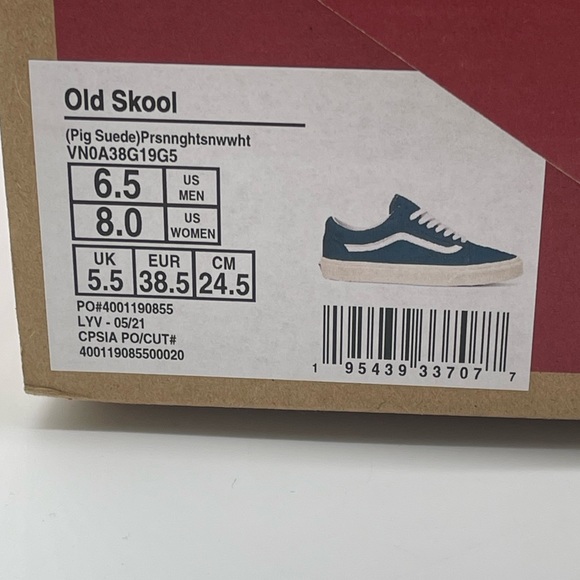 Old Skool Navy Blue Suede Vans - Picture 12 of 12